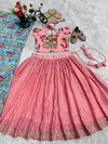 OC 226 Heavy Chinon With Soft Printed Work With Dori Kids Wear Girls Lahenga With Choli Dupatta Online Wholesale